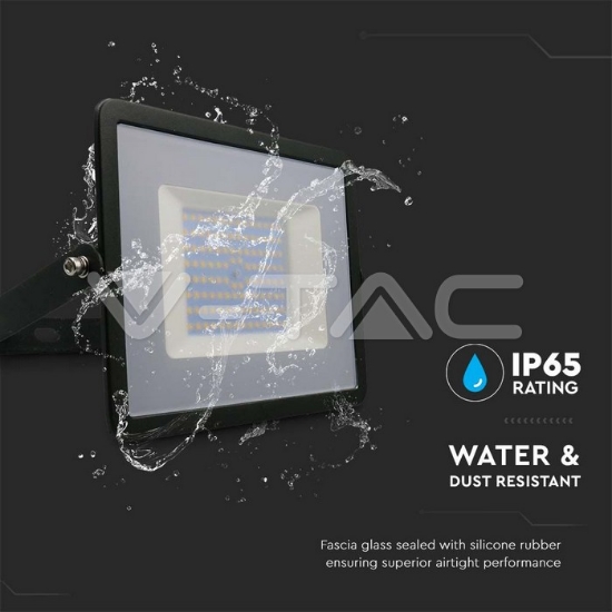 Imagine Reflector LED SMD 100W 6500K IP65 - Negru