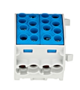 Imagine Clema de derivație izolată Schrack Technik IK026222, cablu Cu, 35mm², 1P, 4 intrări - 4 ieșiri, albastru