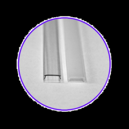 Imagine Dispersor transparent pentru profil PT&ST 2 m
