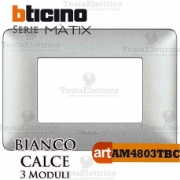 Imagine Rama ornament 3 module alb var Matix Bticino