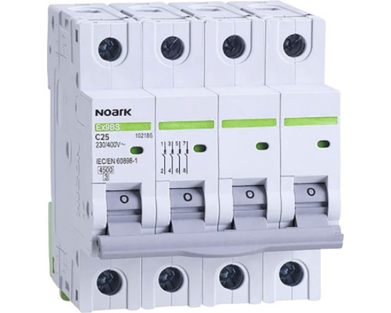 Imagine Siguranță automată Ex9BS 3P+N 25A 4,5kA curba C Noark
