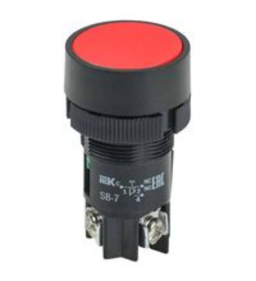 Imagine Buton panou 22mm roșu STOP