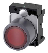 Imagine Buton panou 22mm roșu STOP
