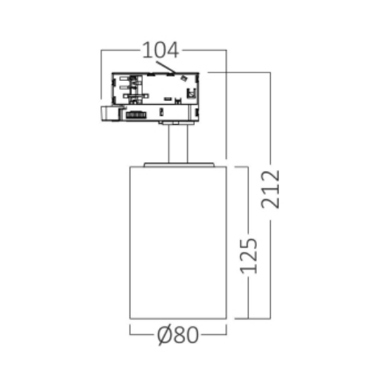 Imagine Spot LED pe șină P15, Alb, 3 în 1, 15W, 1560lm, Monofazic, Braytron