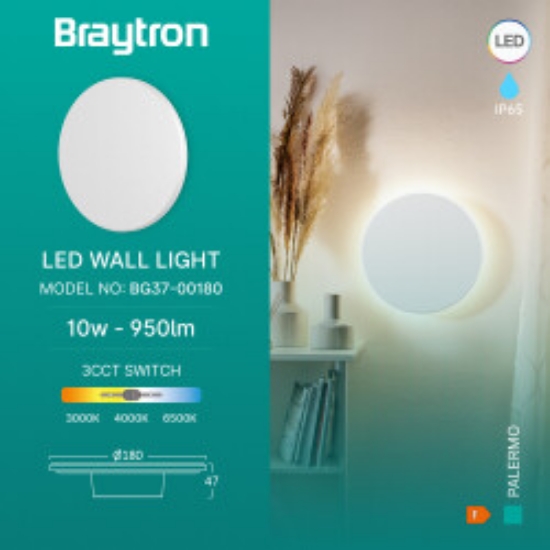 Imagine Corp LED PALERMO 10W-3in1 IP65 D180mm Alb