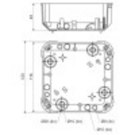 Imagine Doză de distribuție rigips 115x115x45mm KO110/LNA