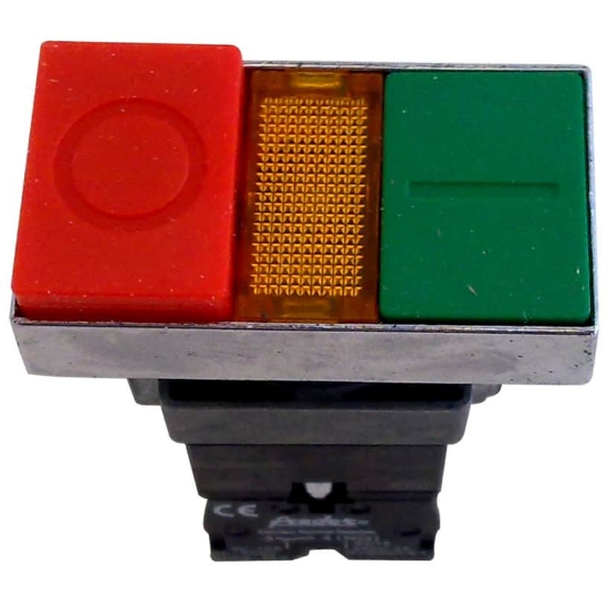 Imagine Buton dublu roșu/verde cu revenire 1NI+1ND
