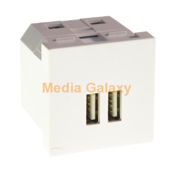 Arată detalii pentru Priză dublă USB Gewiss Chorus GW10450, montaj încastrat, albă, modulară - 5V, 2.1A Imagine Priză dublă USB Gewiss Chorus GW10450, montaj încastrat, albă, modulară - 5V, 2.1A