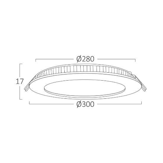 Imagine Spot LED încastrat rotund 24W 1850lm 6500K Ø300mm alb Braytron