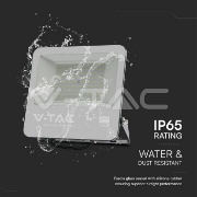 Imagine Proiector LED V-TAC Chip Samsung SMD Slim 100W Lumină Rece Negru Cablu 1m 5 Ani Garanție