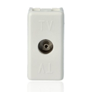 Imagine Priză TV directă Gewiss System, 1 modul, alb