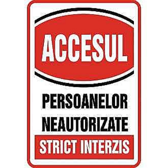 Imagine Indicator Intrare Interzisă 20x30 cm PVC