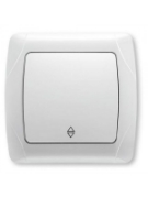 Imagine Întrerupător cap cruce alb, 10A, Carmen