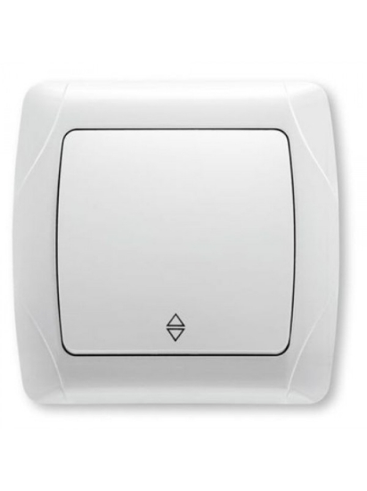 Imagine Întrerupător cap cruce alb, 10A, Carmen