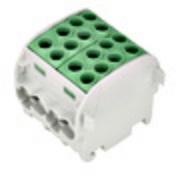 Imagine Clema derivație izolată Schrack Technik IK026232, cablu Cu, 35mm², 1P, 4 intrări - 4 ieșiri, verde