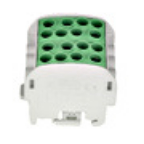 Imagine Clema derivație izolată Schrack Technik IK026232, cablu Cu, 35mm², 1P, 4 intrări - 4 ieșiri, verde