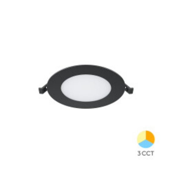 Imagine Spot LED Rotund PT 20W 2000lm 3in1 Negru F:225mm IP40