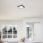 Imagine Plafonieră LED Pătrată 20W 2000lm 3in1 Negru IP40