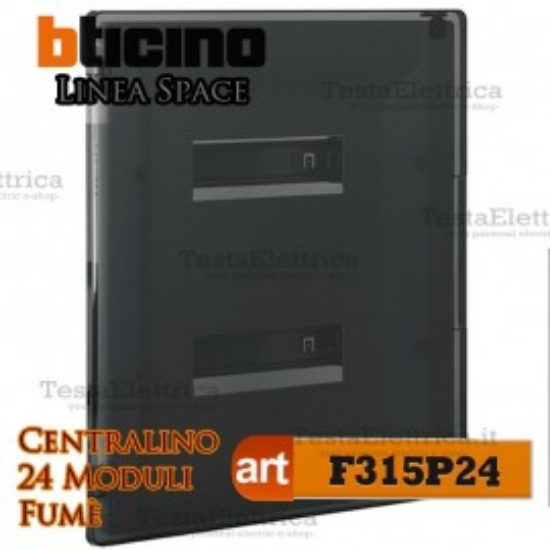 Imagine Tablou de distribuție cu ușă transparentă fumurie (18X2) 24 module IP40