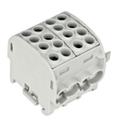 Imagine Clema de derivație izolată Schrack Technik IK026212, cablu Cu-Al, 35mm², 1P, 4 intrări - 4 ieșiri, gri