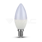 Imagine Bec LED V-TAC cu cip Samsung, formă lumânare, E14, 7W, lumină caldă