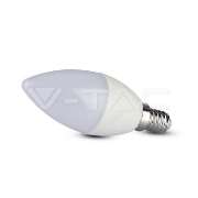 Imagine Bec LED V-TAC cu cip Samsung, formă lumânare, E14, 7W, lumină caldă