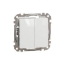 Imagine Intrerupator dublu cap scara 10AX alb Sedna Design