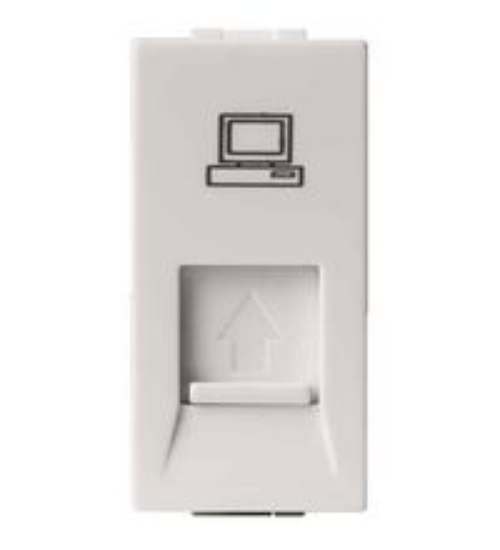 Imagine Priză calculator modulară Cat5e RJ45 1M alb Panasonic Thea Optima