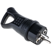 Imagine Stecher cauciuc Schuko cu tragător 230V 16A