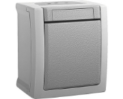 Imagine Intrerupator simplu IP54 Pacific Panasonic, PT, alb