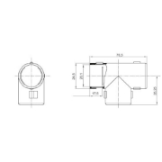 Imagine Cuplă T RK IP40 Ø 20 mm Gri RAL7035