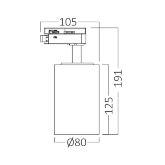Imagine Spot LED pe șină P30 Alb 3in1 30W 2960lm Monofazic