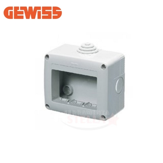 Imagine Doză de montaj aparent Gewiss, 3 module, IP40