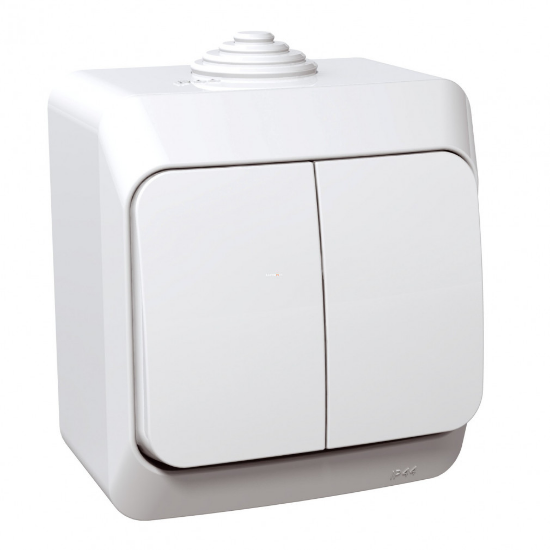 Imagine Intrerupator dublu 16A IP44 alb