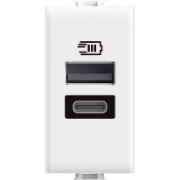 Imagine Încărcător dublu USB Tip A+C 1M alb Matix