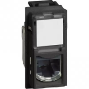 Imagine Priză date RJ45 UTP CAT5E modulară 1M negru