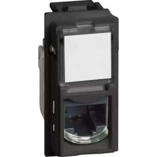 Imagine Priză date RJ45 UTP CAT5E modulară 1M negru