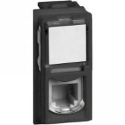 Imagine Priză date RJ45 UTP CAT5E modulară 1M negru