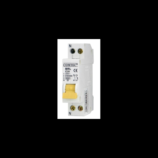 Imagine Siguranță automată 1P+N 20A 4.5kA curba C Comtec