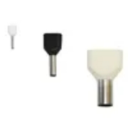 Imagine Pini terminali izolați negri pentru cablu 1.5 mm²