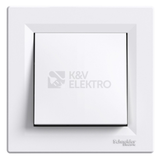 Imagine Intrerupator simplu Schneider Electric Asfora, alb