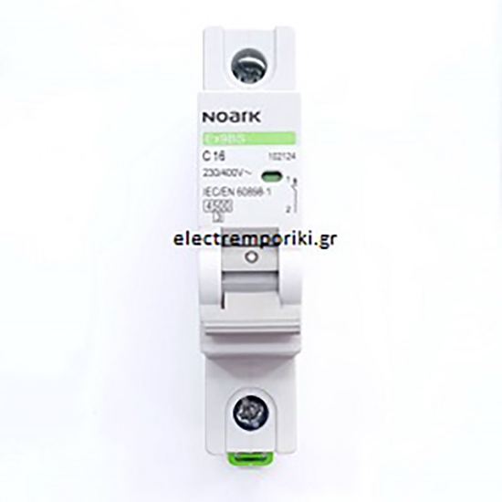 Imagine Siguranță automată 1P 16A 4,5kA curba C Noark Ex9BS