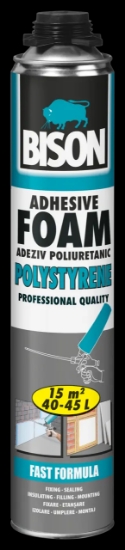 Imagine Spumă poliuretanică pentru polistiren BISON, de pistol, 700ml