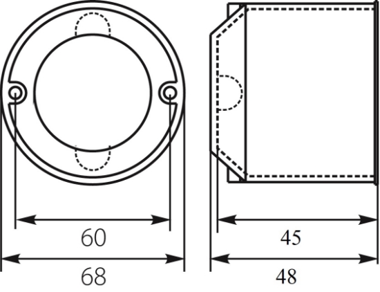 Imagine Doză aparat rigips adâncă 60x61 mm PK-60F/EPN Elektro-Plast