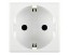 Imagine Priză Schuko Gewiss 16A, 2 module, alb GW20265