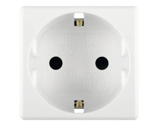 Imagine Priză Schuko Gewiss 16A, 2 module, alb