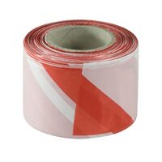 Imagine Bandă de delimitare și semnalizare alb-roșu 70mm x 200m