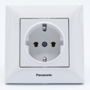 Imagine Priză simplă cu împământare 16A, IP20, Alb, Panasonic Arkedia Slim