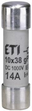 Arată detalii pentru Siguranță cilindrică CH10x38 gPV 14A/1000V DC Imagine Siguranță cilindrică CH10x38 gPV 14A/1000V DC