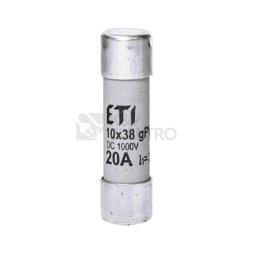 Arată detalii pentru Siguranță fuzibilă cilindrică DC 20A/1000V CH10x38 gPV ETI Imagine Siguranță fuzibilă cilindrică DC 20A/1000V CH10x38 gPV ETI